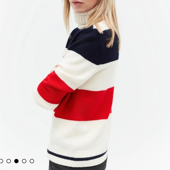 NWT Perfect moment frostine ski sweater in red/Snow White/navy - Picture 3 of 11